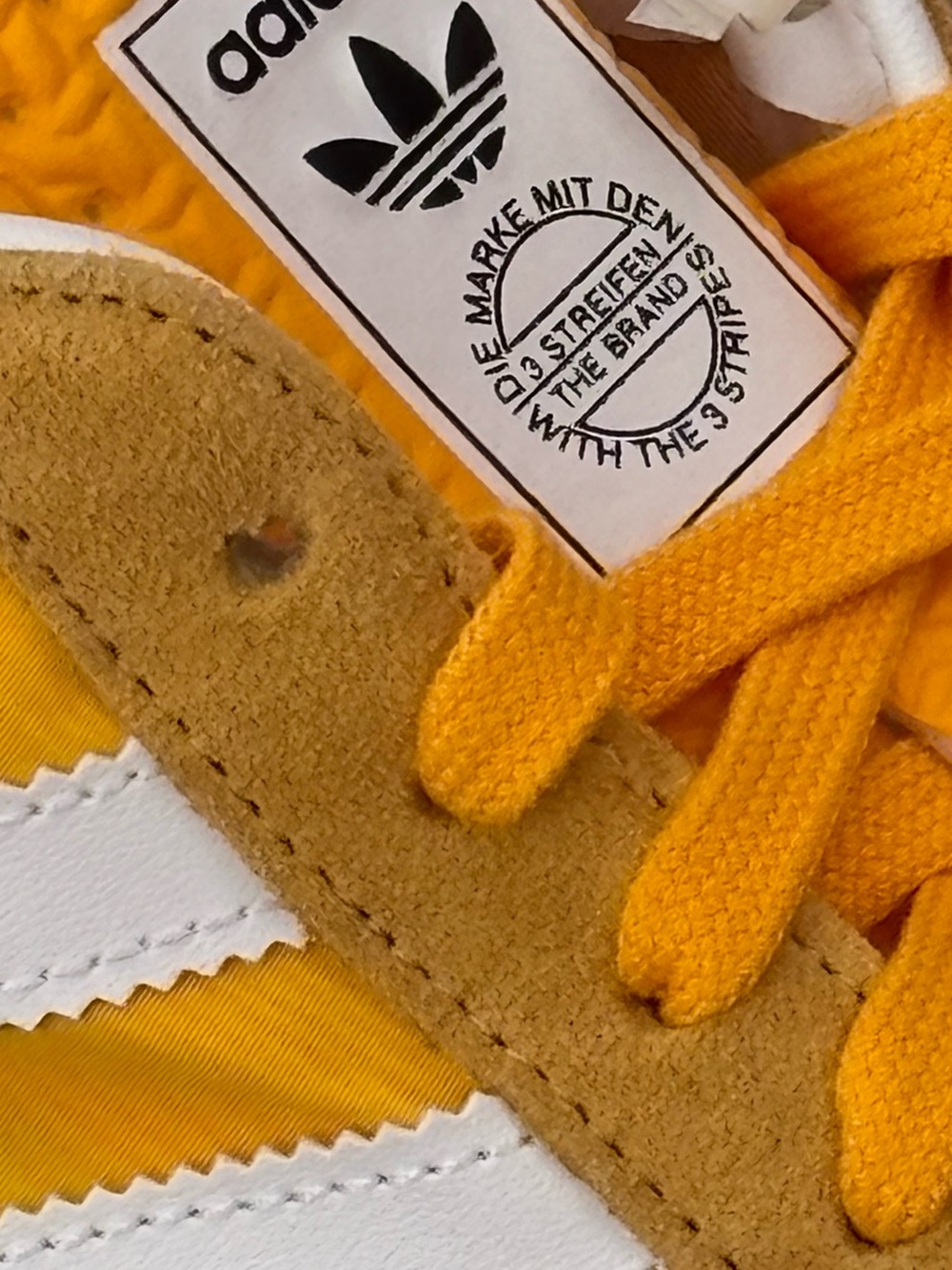 Adidas Gazelle Yellow White Gum Suede Men’s Size 12 New No Box - Picture 8 of 16